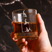Naughty Gift For Husband, Boyfriend Customize With Hidden Message - Personalized Whiskey Glass
