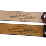 Naughty Gift For Husband, Boyfriend, Men Customize With Hidden Message - Personalized Engraved Leather Belt