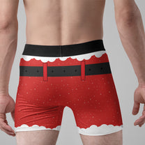 Naughty List Funny Christmas - Personalized Men's Boxer Briefs