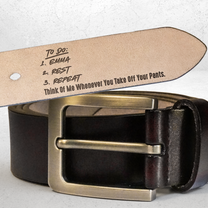 Naughty To Do List For Husband, Boyfriend - Personalized Engraved Leather Belt