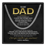 Never Forget That I Love You Dad - Personalized Men's Cuban Link Chain