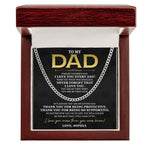 Never Forget That I Love You Dad - Personalized Men's Cuban Link Chain