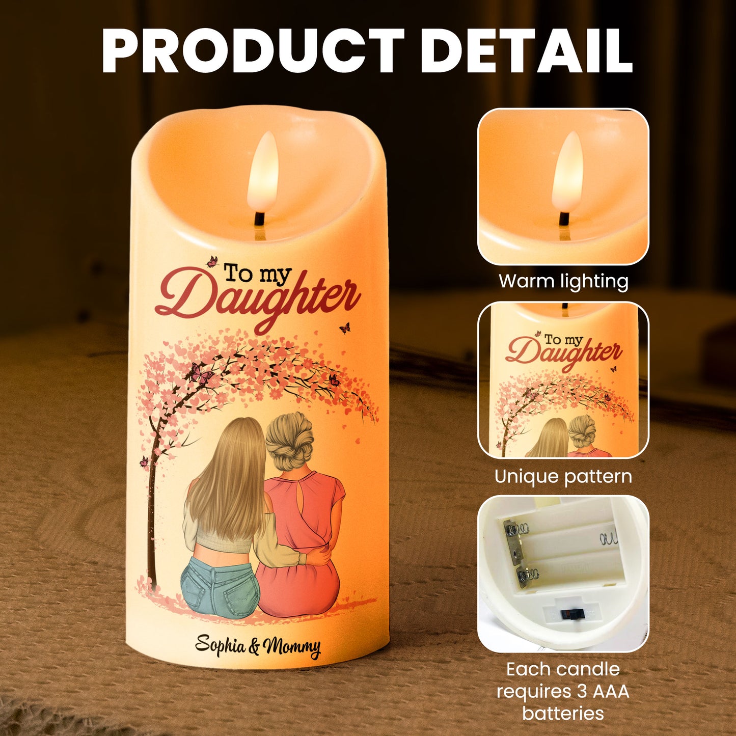 Never Forget That I Love You - Personalized LED Candle