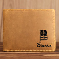 Never Forget That I Love You - Personalized Leather Wallet