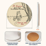 Never Forget The Difference You Make - Thank You Gift For Boss, Teacher, Mentor - Personalized Coaster