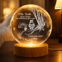 Never Forget The Difference You Make - Thank You Gift - Personalized Night Light
