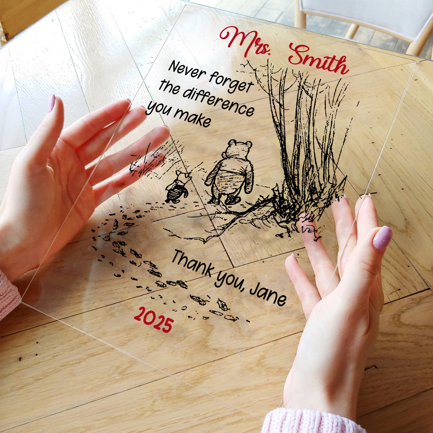 Never Forget The Difference You Make - Thank You Gifts - Personalized Acrylic Plaque