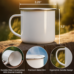 Never Too Far To Drink Together Crew Gift For Friends - Personalized Enamel Mug