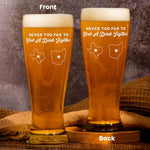 Never Too Far To Grab A Drink Together - Personalized Pilsner Glass