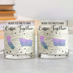 Never Too Far To Have Coffee/Tea Together Long Distance Gifts - Custom States - Personalized Glass Mug