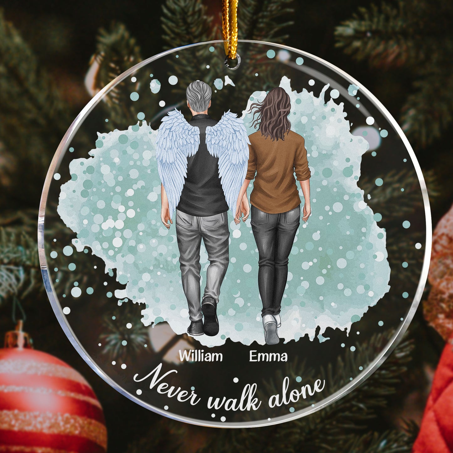 Never Walk Alone - New Version - Personalized Acrylic Ornament