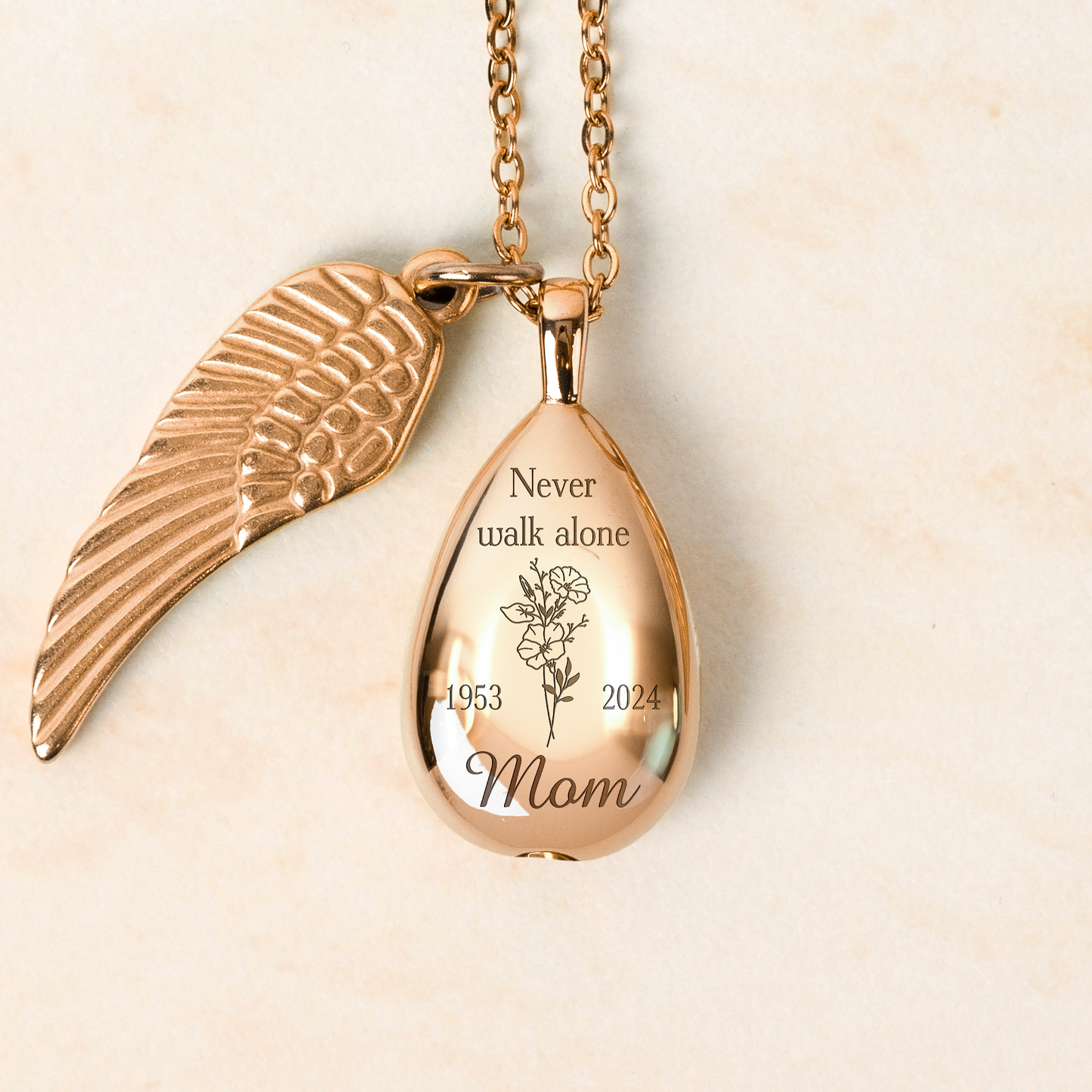 Never Walk Alone - Personalized Urn Necklace