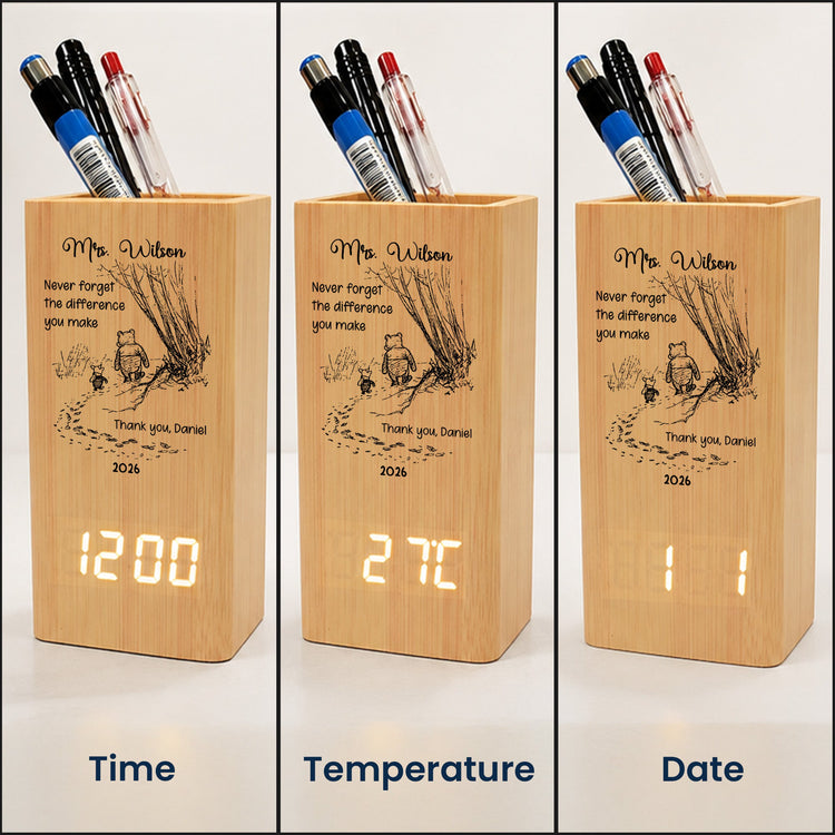 Never_Forget_The_Difference_You_Make_Personalized_Pen_Holder_With_Clock_4