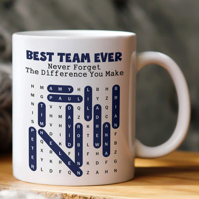 Never Forget The Difference You Make Search Word Puzzle - Personalized Mug