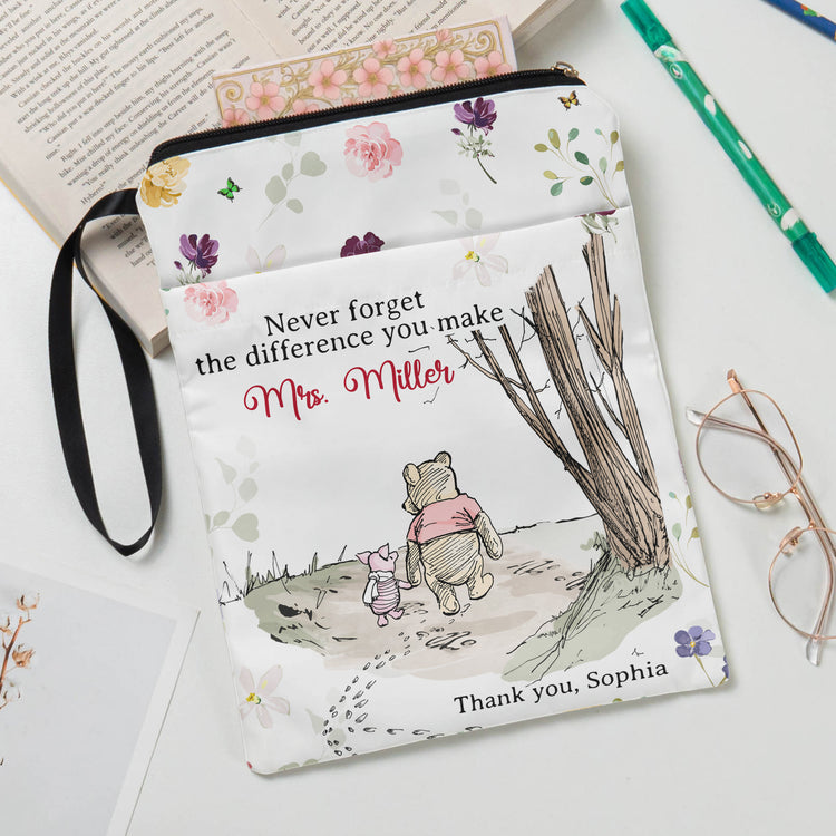 Never-Forget-The-Difference-You-Make-Thanks-Teacher-Gift-Personalized-Book-Sleeve-1