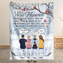 New Christmas Blanket A Hug From Heaven - Personalized Blanket