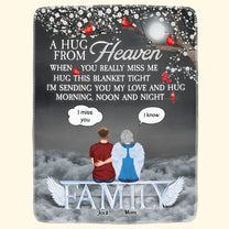 New Christmas Blanket A Hug From Heaven - Personalized Blanket