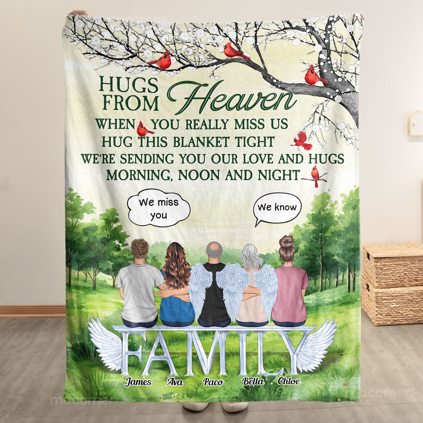 New Christmas Blanket A Hug From Heaven - Personalized Blanket