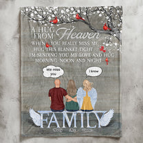 New Christmas Blanket A Hug From Heaven - Personalized Blanket