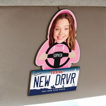 New Driver - Personalized Wooden Photo Car Visor Clip