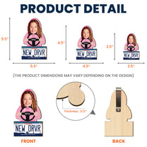 New Driver - Personalized Wooden Photo Car Visor Clip