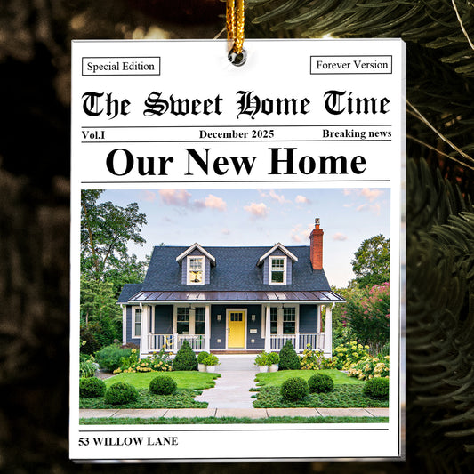 New Home Housewarming Gift For Couples News - Personalized Acrylic Photo Ornament