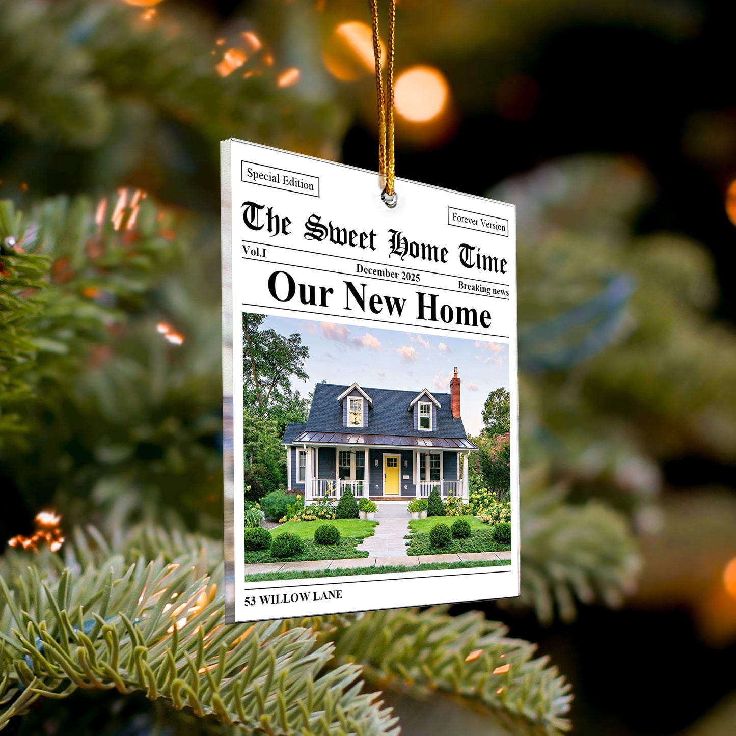 New Home Housewarming Gift For Couples News - Personalized Acrylic Photo Ornament