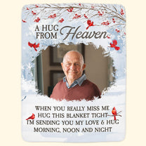 New Memory Blanket A Hug From Heaven - Personalized Photo Blanket