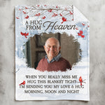 New Memory Blanket A Hug From Heaven - Personalized Photo Blanket