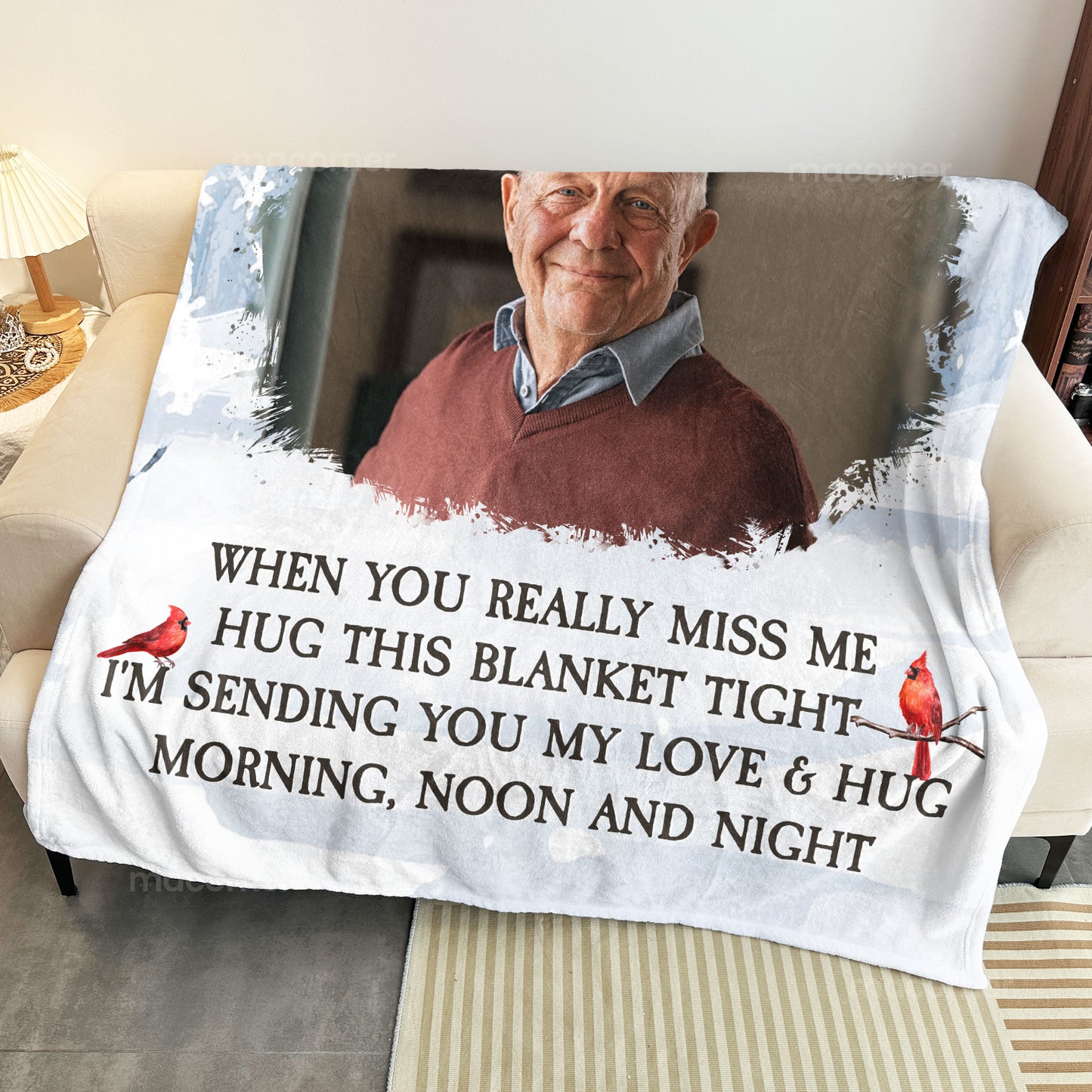 New Memory Blanket A Hug From Heaven - Personalized Photo Blanket