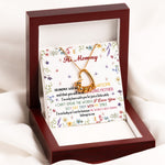 New Mom Gift - Personalized Birthstone Name Necklace With Heart Pendant