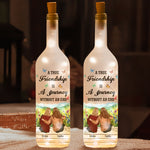 New Version A True Friendship Is A Journey Without An End - Personalized Bottle Lamp