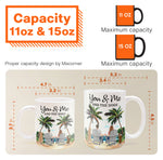 New Version Beach Scene You & Me And The Dogs - Personalized Mug