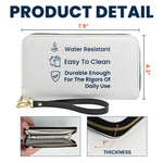 New Version Best Mom Ever - Personalized Leather Long Wallet