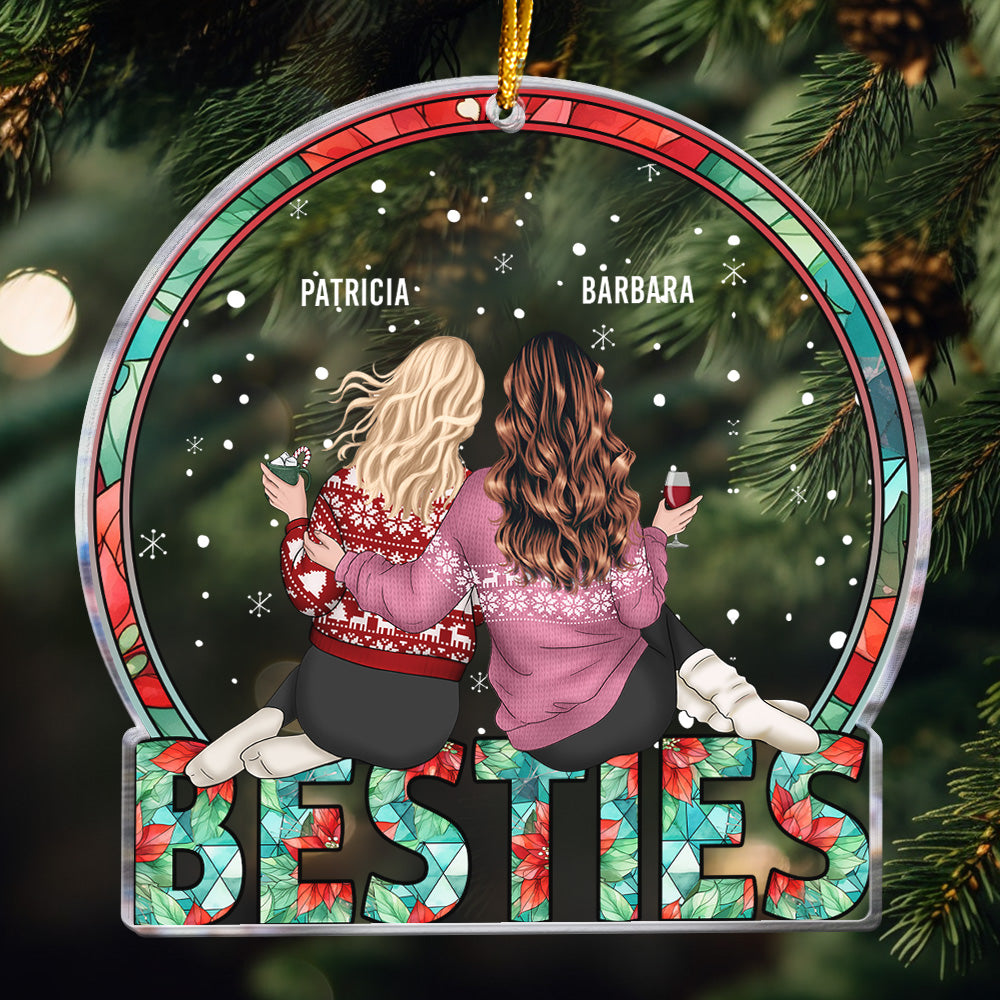 New Version Besties Friendship Gift - Personalized Acrylic Ornament