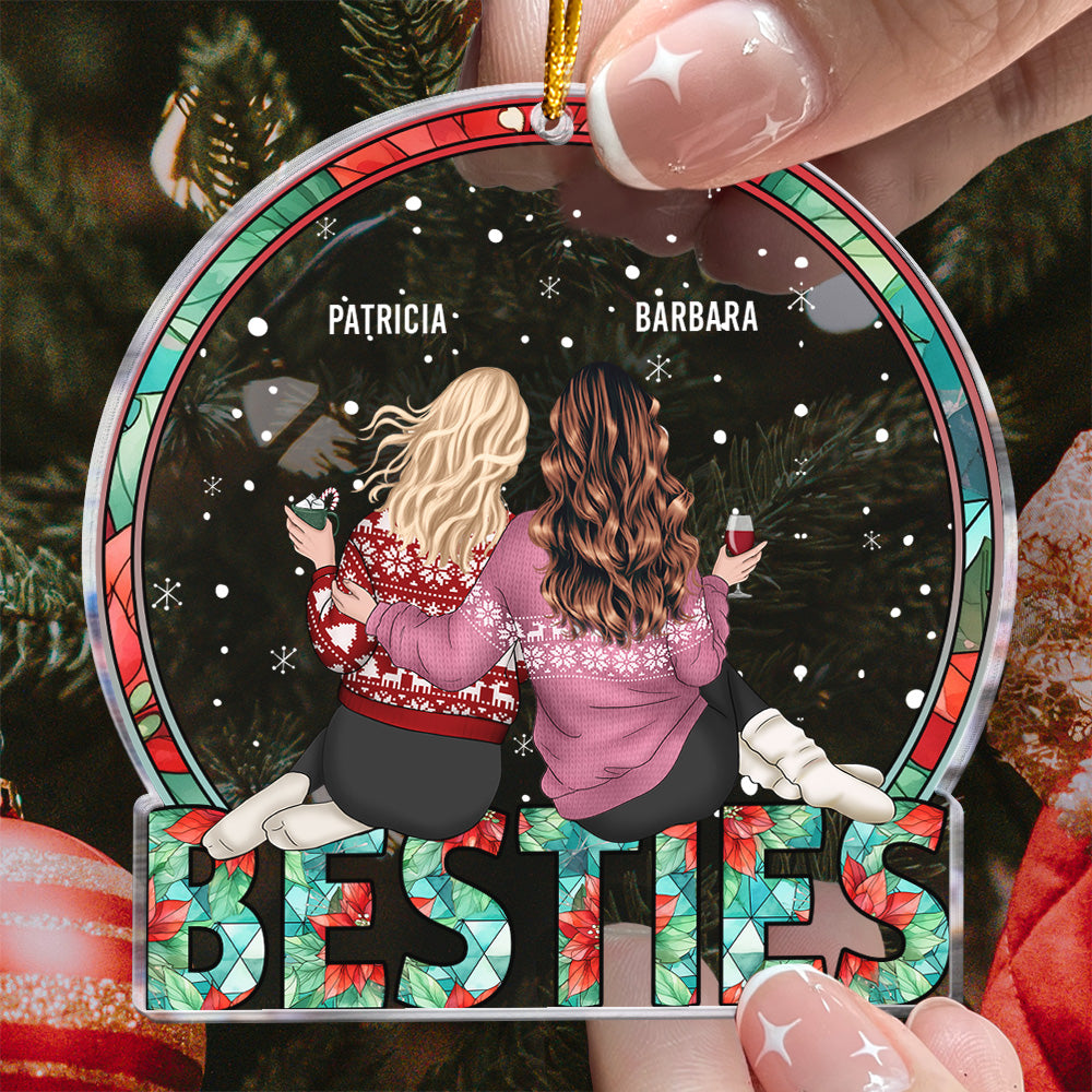 New Version Besties Friendship Gift - Personalized Acrylic Ornament