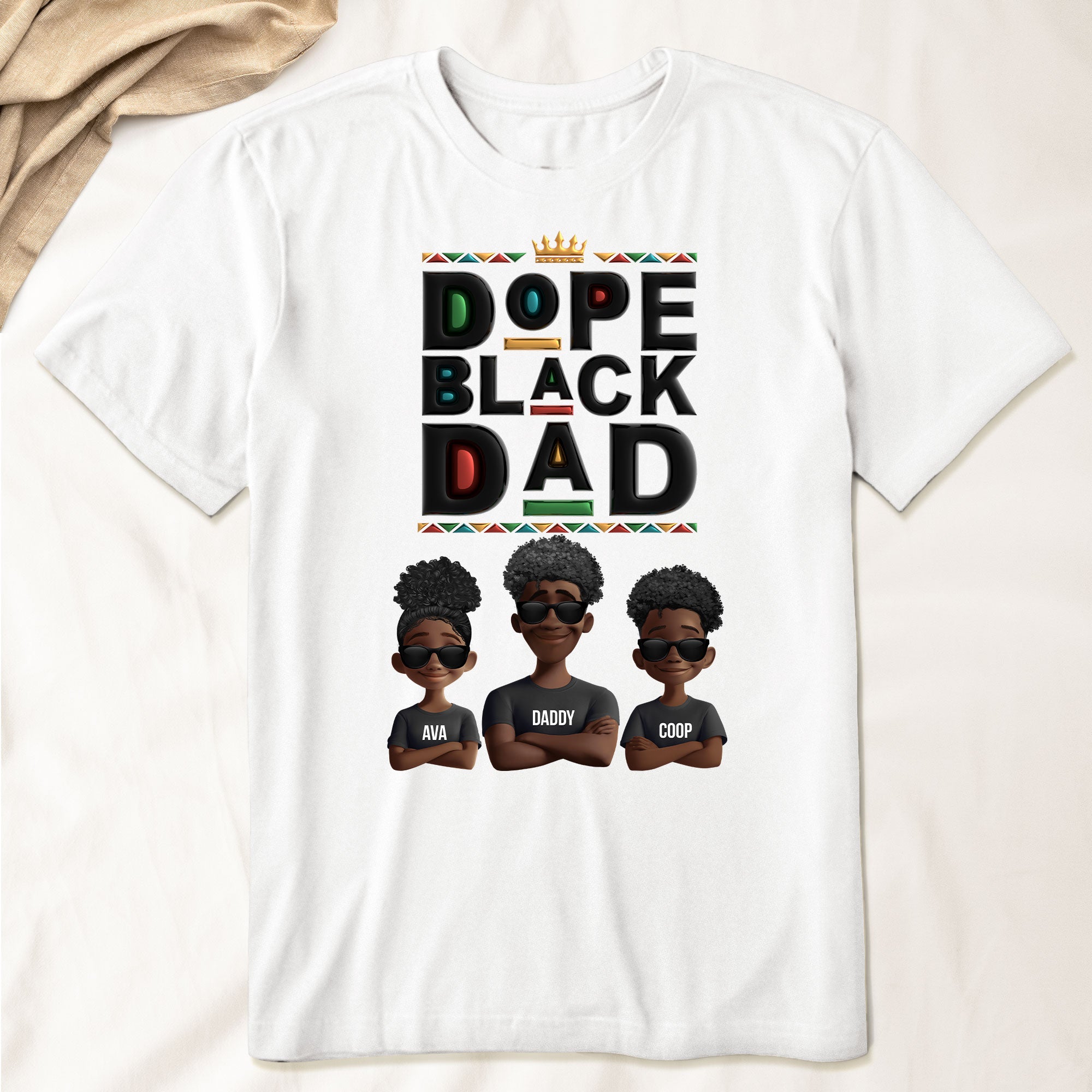 New Version Black History Dope Black Dad - Personalized Shirt