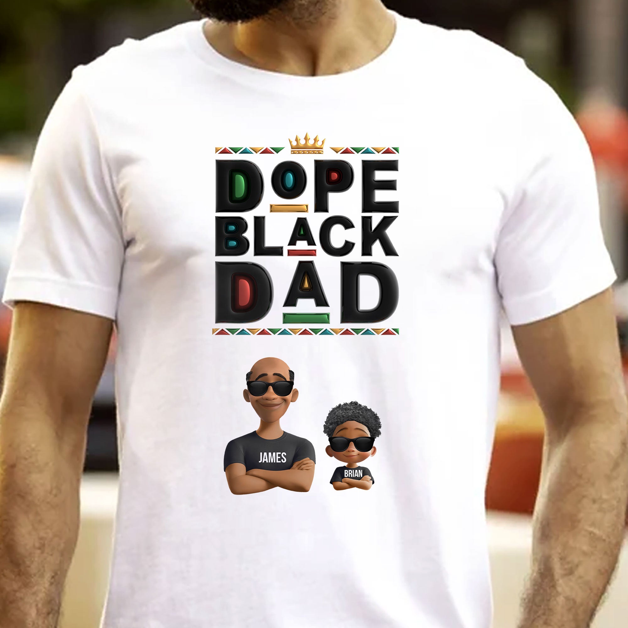 New Version Black History Dope Black Dad - Personalized Shirt