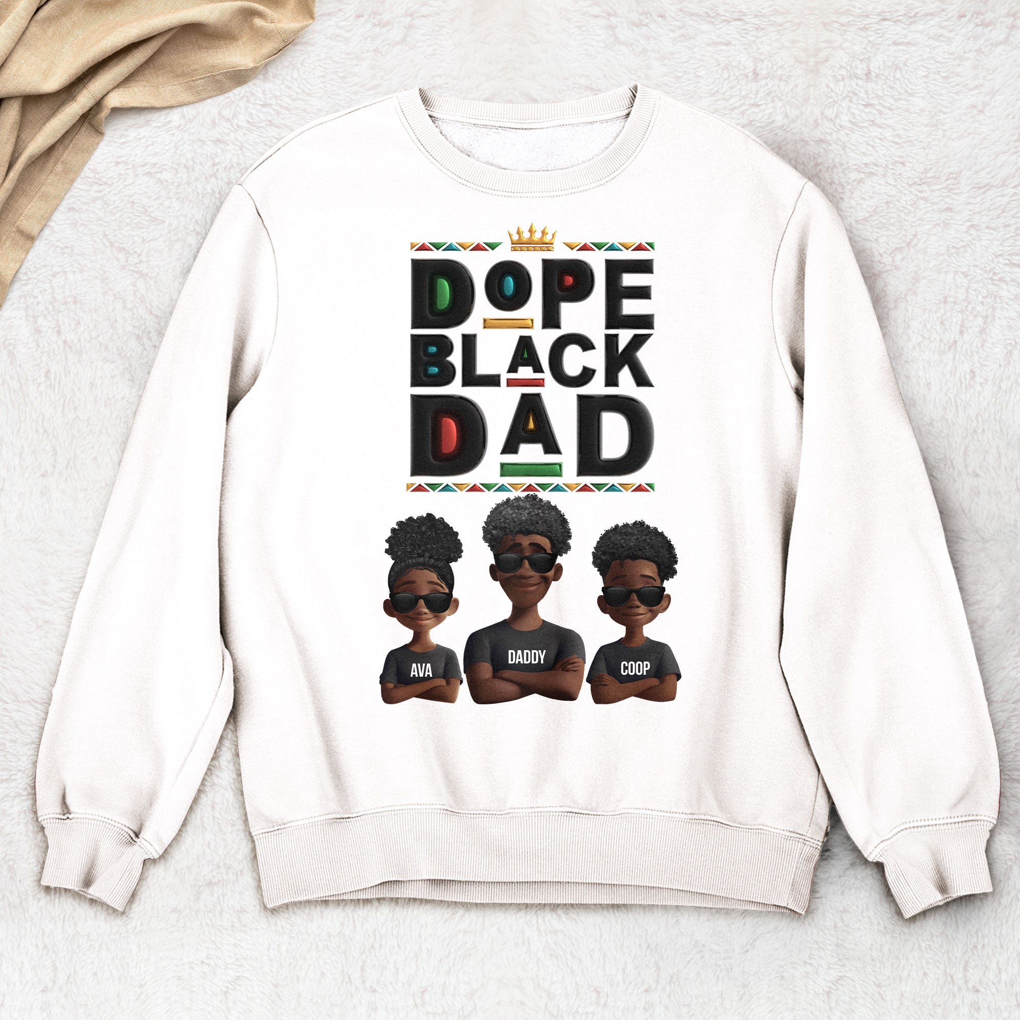 New Version Black History Dope Black Dad - Personalized Shirt
