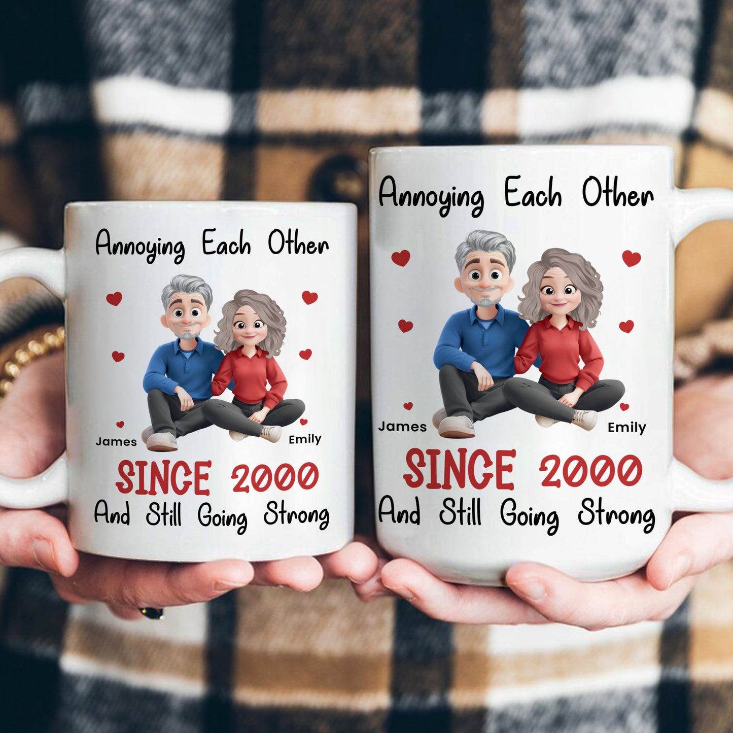 New Version Couple Cartoon Style Annoying Each Other Since - Personalized Mug