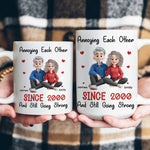 New Version Couple Cartoon Style Annoying Each Other Since - Personalized Mug