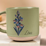 New Version Denim Birth Flower Gifts For Her, BFF, Sisters - Personalized Mug