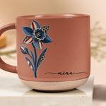 New Version Denim Birth Flower Gifts For Her, BFF, Sisters - Personalized Mug