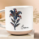 New Version Denim Birth Flower Gifts For Her, BFF, Sisters - Personalized Mug