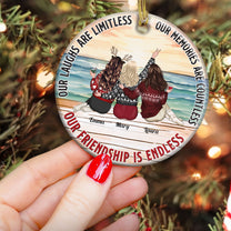 New Version Friend Ornament Our Friendship Is Endless - Personalized Ceramic Ornament