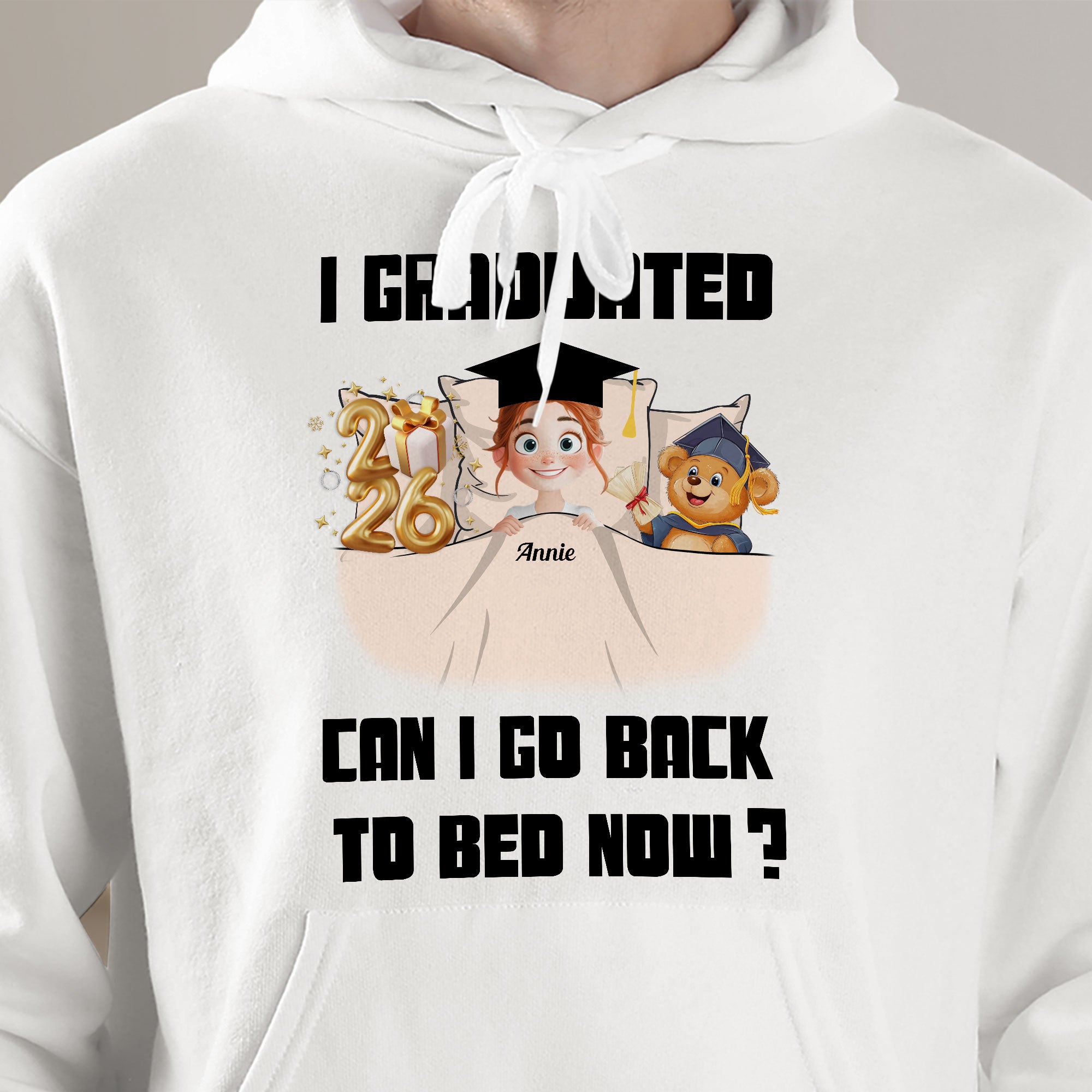 New Version I Graduated Can I Go Back To Bed Now - Personalized Shirt