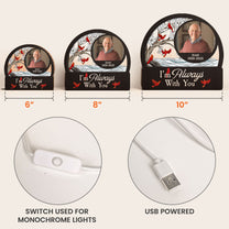 New Version I'm Always With You Memorial Light - Personalized Photo Lantern Night Light