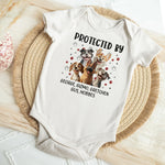 New Version Protected By Baby Gift Newborn Gift - Personalized Baby Onesie
