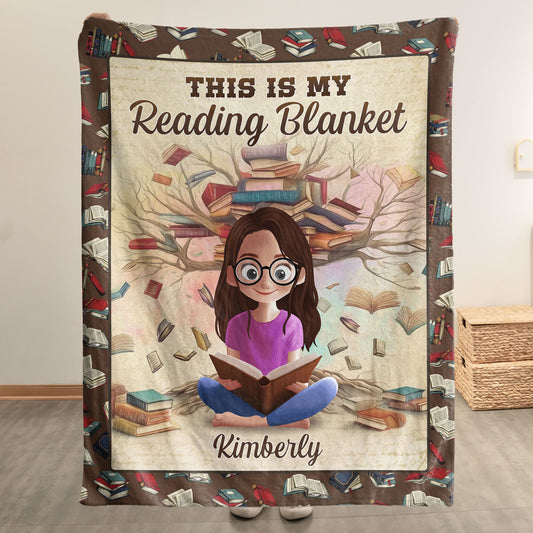 New Version This Is My Reading Blanket Book Lovers Gift - Personalized Blanket