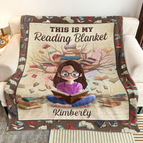 New Version This Is My Reading Blanket Book Lovers Gift - Personalized Blanket